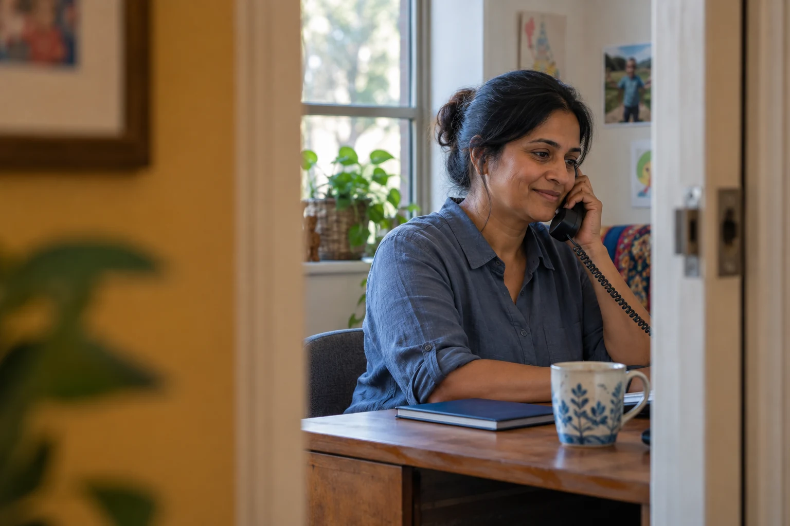 A person making a telephone enquiry.